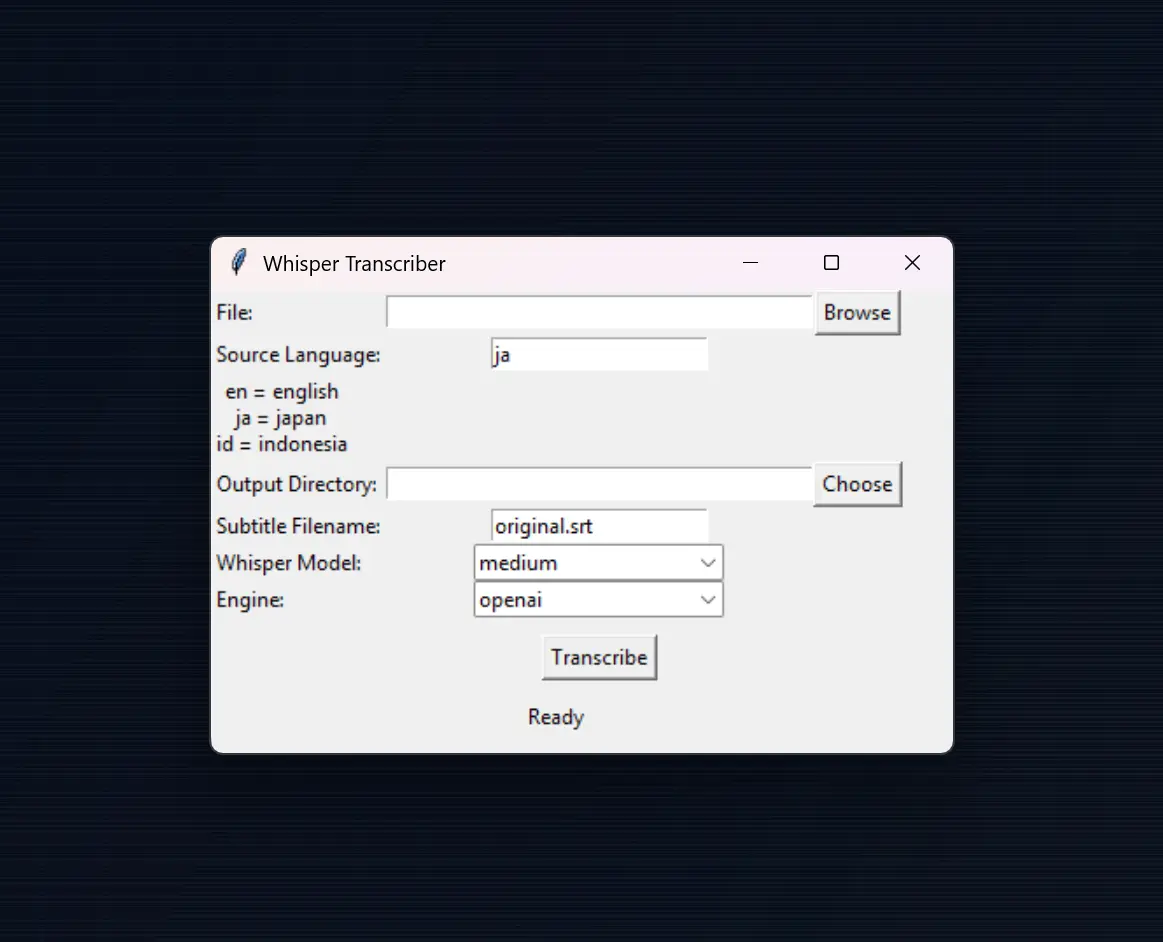 Whisper Desktop: ASR + Subtitle Translator thumbnail